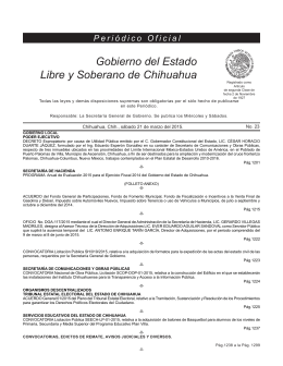 Sábado 21 de marzo de 2015 - Gobierno del Estado de Chihuahua