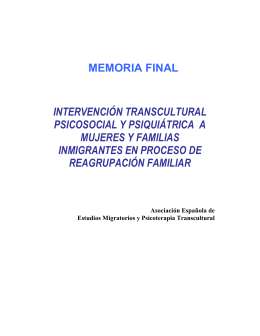 memoria final intervención transcultural