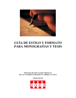guía de estilo y formato para monografías y tesis