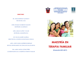 MAESTRÍA EN TERAPIA FAMILIAR - Centro Universitario de