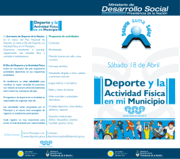 Deporte Suma Salud - Ministerio de Desarrollo Social