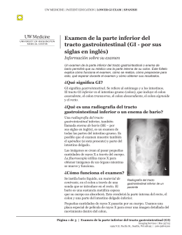 Examen de la parte inferior del tracto gastrointestinal (GI