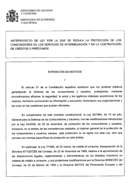 Anteproyecto de Ley