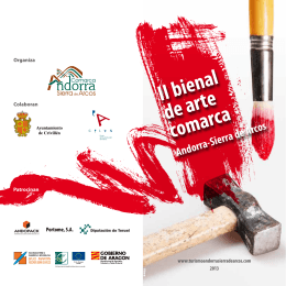 Díptico informativo II Bienal de Arte Comarca Andorra Sierra de Arcos