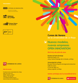 a&raquo; C&Aacute;TEDRA DE INNOVACI&Oacute;N - Fundaci&oacute;n Universidad de La Rioja