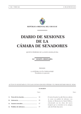 diario de sesiones de la cámara de senadores