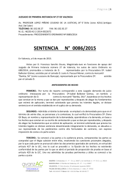 SENTENCIA N° 0086/2015