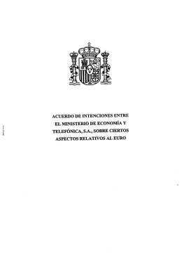 ACUERDO DE INTENCIONES ENTRE