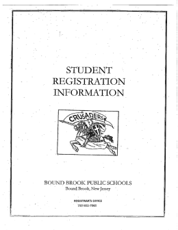 _ REGISTRATION - - Bound Brook School District
