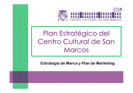 Plan Estratégico del Centro Cultural de San Marcos