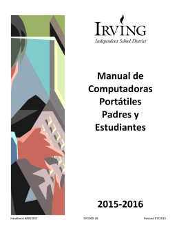 Manual de Computadoras Portátiles Padres y Estudiantes 2015-2016