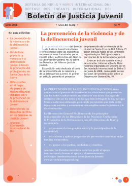 Boletín de Justicia Juvenil