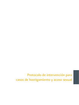 Protocolo de intervención para casos de hostigamiento y acoso sexual