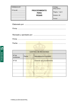 PN/L/OF/01 Procedimiento para pesar