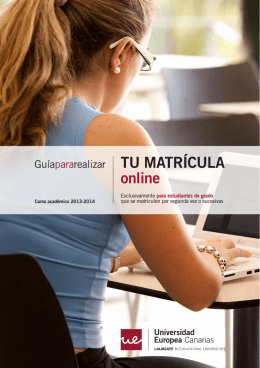 TU MATRÍCULA online - Universidad Europea de Canarias