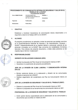 PROCEDIMIENTO DE COMUNICACIÓN INTERNA DE