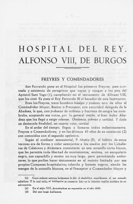 HOSPITAL DEL REY. ALFONSO VIII, DE BURGOS