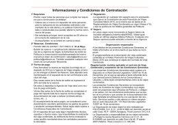 Informaciones y Condiciones de Contratación