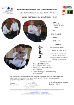 Curso monográfico de Aikido Tipo 1