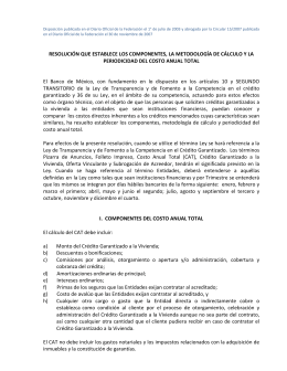 RESOLUCIÓN QUE ESTABLECE LOS