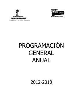 PROGRAMACIÓN GENERAL ANUAL - Colegio Público San Antón