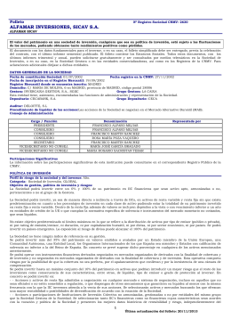ALFAMAR INVERSIONES, SICAV S.A.