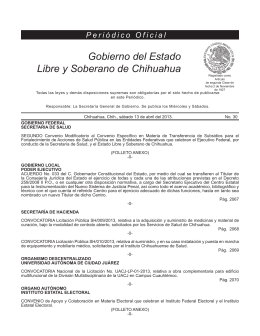 Sábado 13 de abril del 2013 - Gobierno del Estado de Chihuahua
