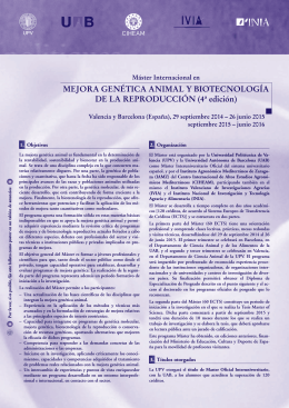 mejora genética animal y biotecnología de la reproducción