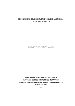 mejoramiento del sistema productivo de la empresa de calzado