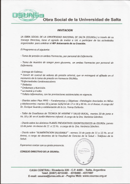 M/ - Universidad Nacional de Salta