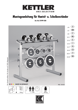 Montageanleitung für Hantel- u. Scheibenständer