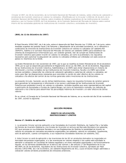 Circular 4/1997 - Comisión Nacional del Mercado de Valores