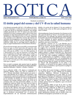 3.- El doble papel del ozono y del UV-B en la salud humana