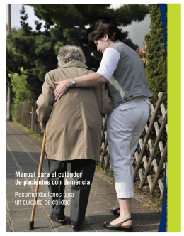 Manual para el cuidador de pacientes con demencia