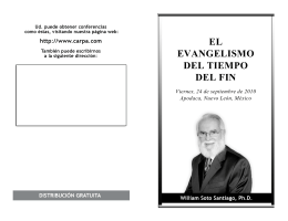 EL EVANGELISMO DEL TIEMPO DEL FIN