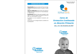 Curso de Formación Continuada en Pediatría León 2007
