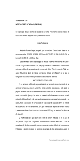 SECRETARIA: Civil INGRESO CORTE: N° 4.200