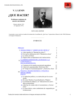 ¿QUE HACER? - Partido Comunista del Ecuador