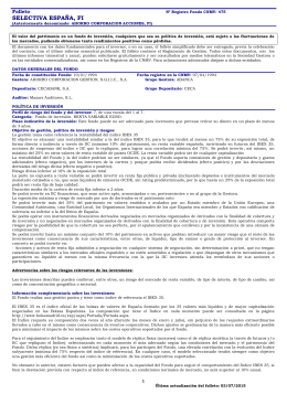 SELECTIVA ESPAÑA, FI