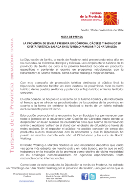 Sevilla, 20 de noviembre de 2014 NOTA DE PRENSA LA