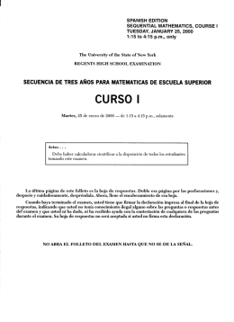 SPANISH EDITION SEQUENTIAL MATHEMATICS, COURSE l