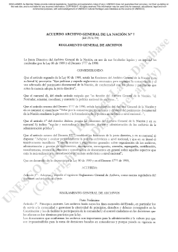 acuerdo archivo general de la nación n° 7 reglamento