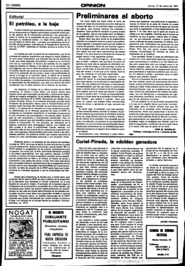 El petróleo, a la baja