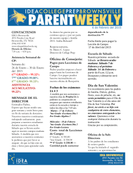 6 de Febrero-Parent Weekly