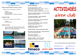 Tríptico Información Actividades