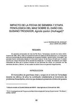 IMPACTO DE LA FECHA DE SIEMBRA Y ETAPA FENOLOGICA