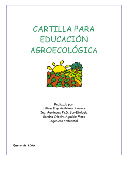 CARTILLA PARA EDUCACIÓN AGROECOLÓGICA