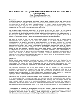 MERCADEO EDUCATIVO. &iquest;C&Oacute;MO PROMOVER LA