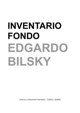 INVENTARIO FONDO - Archivos y Colecciones Particulares