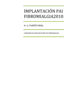 IMPLANTACIÓN PAI FIBROMIALGIA2010